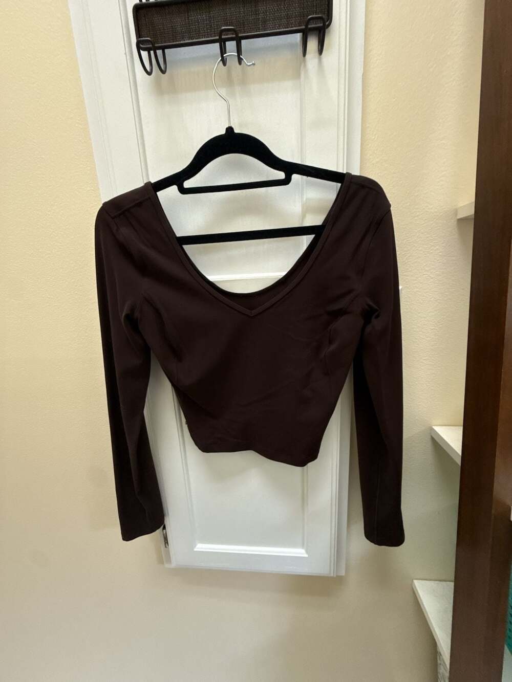 Lululemon Align Long Sleeve Crop Top Espresso Brown